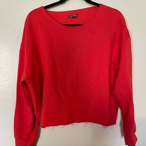 Bright Pink/Red Crop Sweatshirt